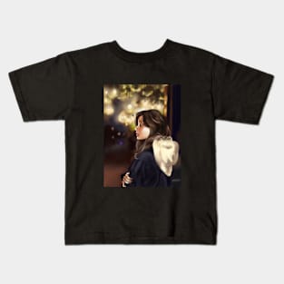 Girl under the light Kids T-Shirt